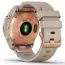 Garmin Fenix 7S, Sapphire Solar, Ruusukullan värinen titaani ja kalkkikiven värinen nahkahihna 010-02539-35-3