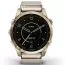 Garmin Fenix 7S Sapphire Solar, Vaalean kullan värinen titaani ja meleerattu kermanvärinen nailonhihna 010-02539-39-7