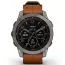 Garmin Fenix 7 Sapphire Solar, Titaani ja ruskea nahkahihna 010-02540-31-3