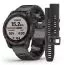 Garmin Fenix 7 Sapphire Solar, Hiilenharmaa DLC-titaani ja hiilenharmaa ilmastoitu DLC-titaanihihna 010-02540-39-0