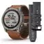 Garmin Fenix 7X Sapphire Solar, Titaani ja ruskea nahkahihna 010-02541-19-0