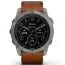 Garmin Fenix 7X Sapphire Solar, Titaani ja ruskea nahkahihna 010-02541-19-7