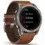 Garmin Fenix 7X Sapphire Solar, Titaani ja ruskea nahkahihna 010-02541-19-5