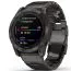Garmin Fenix 7X Sapphire Solar, hiilenharmaa DLC-titaani ja hiilenharmaa ilmastoitu DLC-titaanihihna 010-02541-27-10