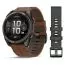 Garmin Fenix 8 Pro Amoled 51mm LTE Sapphire, titaani ja ruskea nahkaranneke 010-03199-40