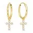 Kultaiset rengaskorvakorut / risti 1124291Z-1