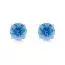 Hopeiset tappikorvakorut, sininen kivi ER-6AQUA-1