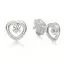 Valkokultaiset sydänkorvakorut 123161ZW-1