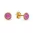 Gold Ohrringe, Rosa  140641pink-1