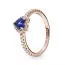 Pandora Rose Heart Twilight Blue sormus 188421C01-2