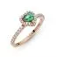 Pandora Rose Heart Green sormus 188421C03-4