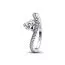 Pandora Wavy Pavé Heart sormus 193661C01-1