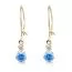 Gold Ohrringe, Blau  23-1003aqua-1