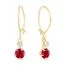 Kultaiset korvakorut / punainen kivi 23-1003PUN-2