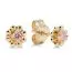 Gold Ohrringe, Blume 23-1007pink-1