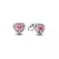Pandora Elevated Pink Heart Stud Örhängen 298427C02