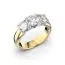 Festive Trilogy Soft timanttisormus, kelta- ja valkokulta 445-150PP-KV