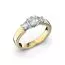 Festive Trilogy Trend timanttisormus, kelta- ja valkokulta 446-060FL-KV