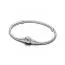 Pandora Moments Rose in Bloom Clasp Snake Chain rannekoru 21 cm 593211C00-1
