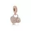 Pandora Pavé Heart Padlocks Dangle hela 781807CZ-1