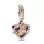 Pandora Rose Heart & Mum Dangle hela 789402C01-1