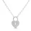 Hopeinen kaulakoru / sydänlukko BOL-N0500Z/40-45cm-1