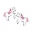 Silber Ohrringe, Einhorn G81255E RHY1-1