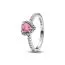Pandora Elevated Pink Heart Ring 198421C03-1