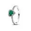 Pandora Elevated Royal Green Heart sormus 198421C07