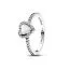 Pandora Elevated White Heart sormus 198421C11