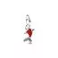 Pandora Red Murano Glass Koi Fish Mini Dangle Charm hela 793863C01-1