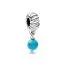 Pandora Turquoise-coloured Dangle Charm hela 793901C01-2