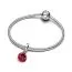 Pandora Red Flower Dangle Charm hela 793917C01-3
