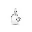 Pandora April Engravable Heart White Stone Dangle Charm hela 794295C04