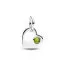 Pandora August Engravable Heart Spring Green Stone Dangle Charm berlock 794295C08