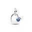 Pandora September Engravable Heart Blue Stone Dangle Charm berlock 794295C09