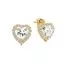 Kultaiset korvakorut, sydän JE55620-ALL WHI CZ-1