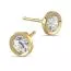 Kultaiset korvakorut, pyöreä zirkonia K-E32739Z-1