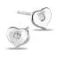 Valkokultaiset sydänkorvakorut K-E32885ZW-2