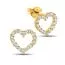 Kultaiset sydänkorvakorut K-E34586Z-1