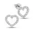 Valkokultaiset sydänkorvakorut K-E34586ZW-1