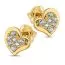 Kultaiset sydänkorvakorut K-E34938Z-1