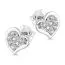 Valkokultaiset korvakorut, sydän K-E34938ZW-1