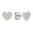 Valkokultaiset sydänkorvakorut K-E36962ZW-1