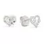 Valkokultaiset sydänkorvakorut K-E37448ZW-2
