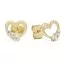 Kultaiset sydänkorvakorut K-E37622Z-1