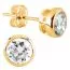Golden  Zucht Ohrringe JE31023-CZ YG-1