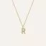 Mockberg Petite Stone Letter, R Halskette MB0088-1