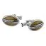 Montblanc Tiger Eye Steel Cufflinks Oval Three Rings kalvosinnapit MB107049-1
