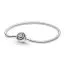 Pandora Moments Halo Silver Snake Chain Armband 17 cm 590038C01-1